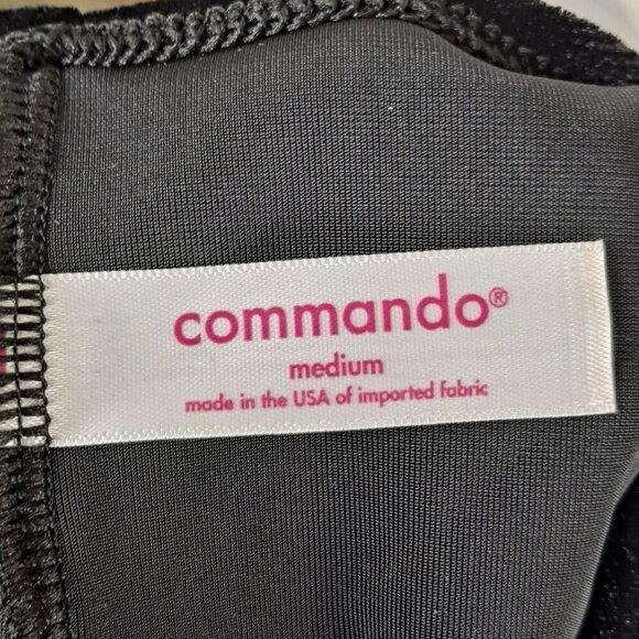 Commando Size Medium Black Velvet Bodysuit Sleeveless Snaps at Gusset NWT - Picture 8 of 15